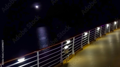 Moon rise viewed from cruise ship