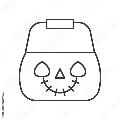 jack o lantern basket for trick or treat, Halloween related icon