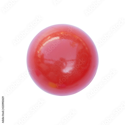 red ball isolated on white background.