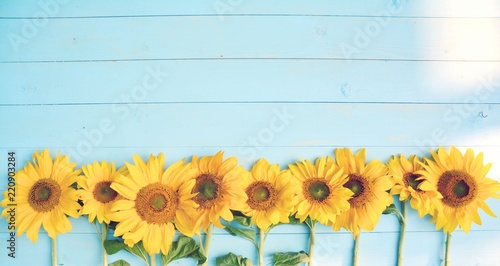 Fototapeta Naklejka Na Ścianę i Meble -  Grußkarte - Sonnenblumen