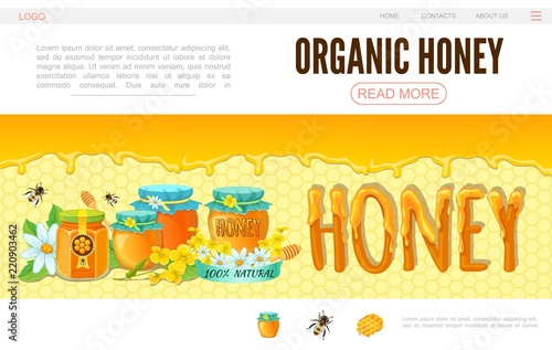 Cartoon Beekeeping Web Page Template