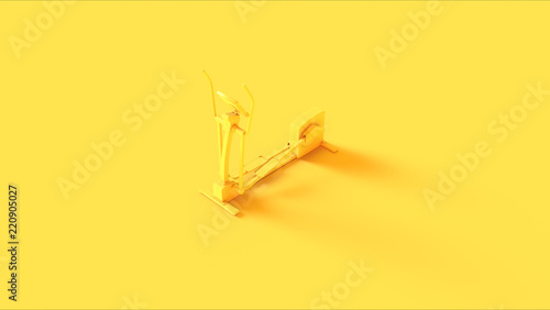 Yellow Cross Fit Trainer 3d illustration 3d rendering