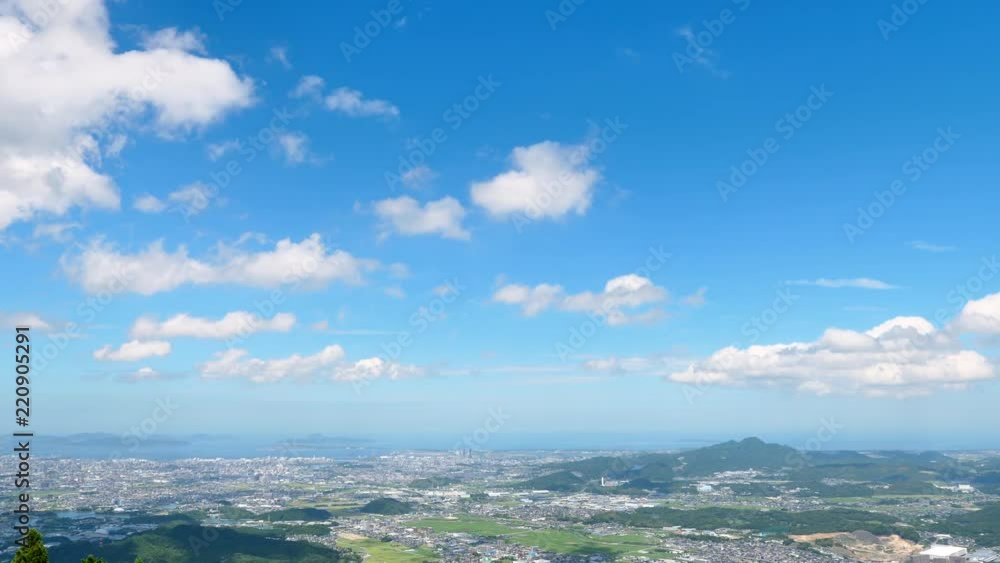 都市風景 福岡市 米の山展望台からの風景 タイムラプス 都市風景 福岡市 米の山展望台からの風景 タイムラプス