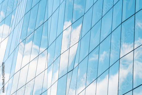 Glass windows in a multi-storey apartment and office building