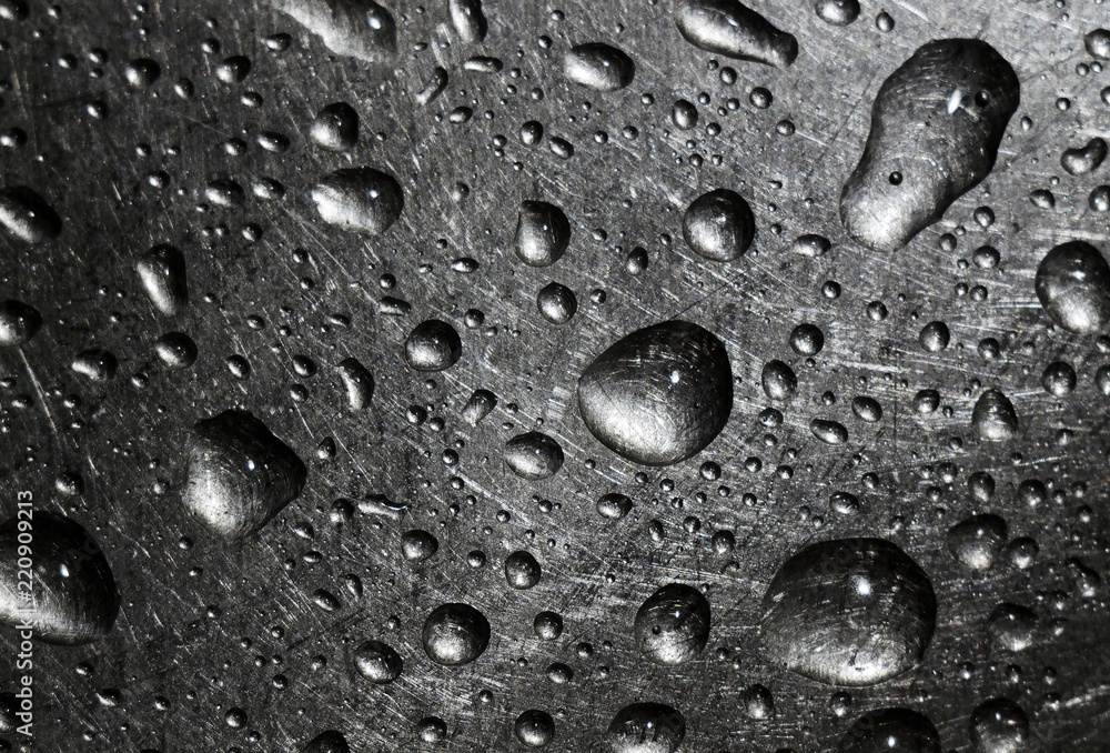 water droplets on metal water droplets on metal
