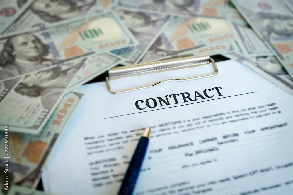 Contract application and pen to Signing of Business Agreement. Contract application and pen to Signing of Business Agreement.