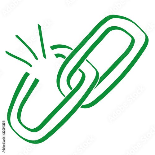 Handgezeichnetes Link-Symbol offen