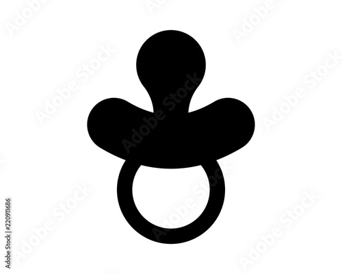 black toy soother  playing image vector icon logo symbol set