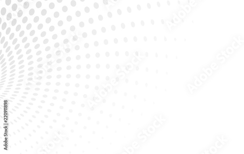 Halftone Light white vector illustration of consist circles. Dot gradient design for business card. Creative geometric background with color cover poster.Minimal background concept.Digital Decoration 