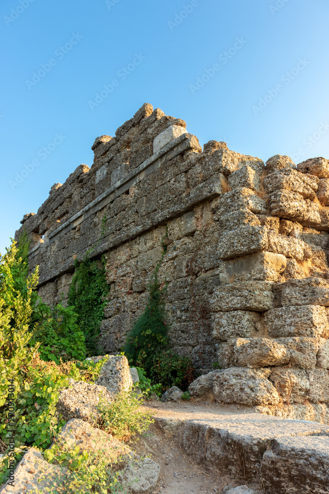 Ruins of ancient Roman buildings, Side, Turkey