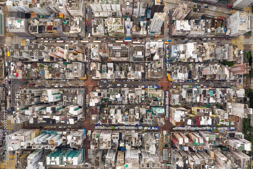 Top view of Hong Kong building