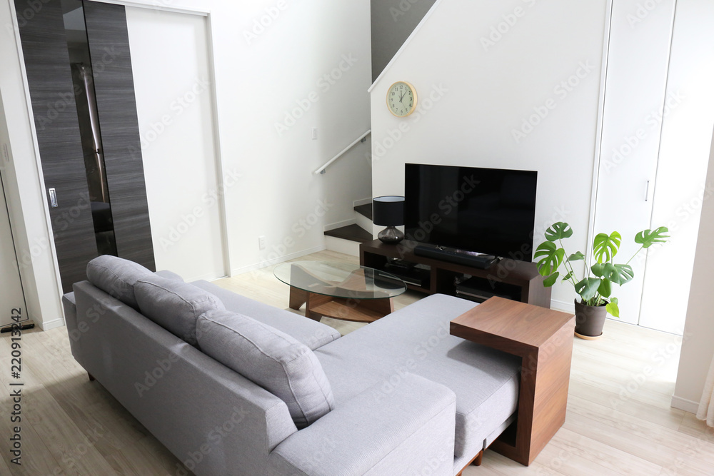 Fototapeta premium 新築の家のリビング・ダイニング