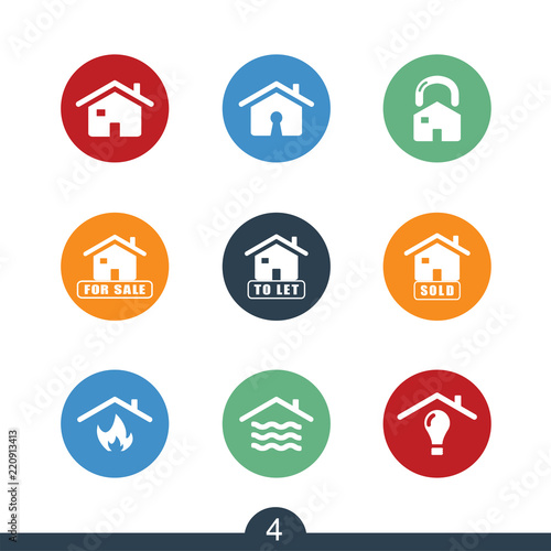 Set of modern home services icons from a series in my portfolio