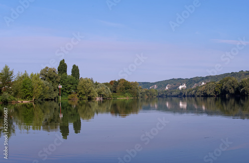 Seine river and hills of the Vexin regional nature park