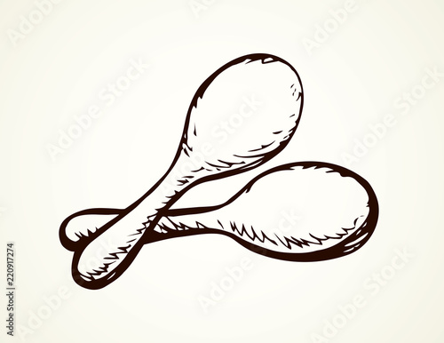 Vector drawing of maraca