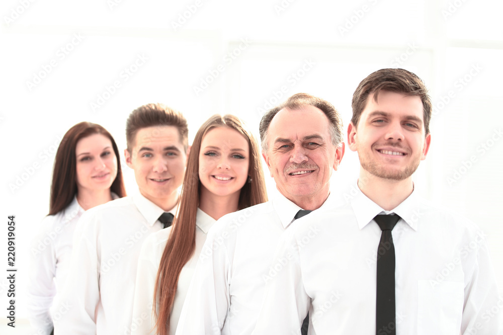 close up.boss and confident business team standing in a row close up.boss and confident business team standing in a row