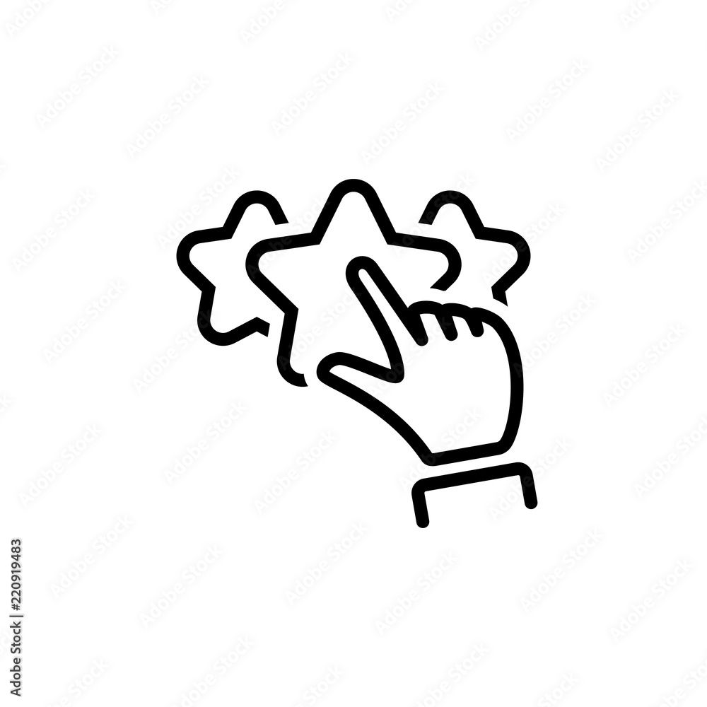 Obraz premium Customer Rating Line Icon.