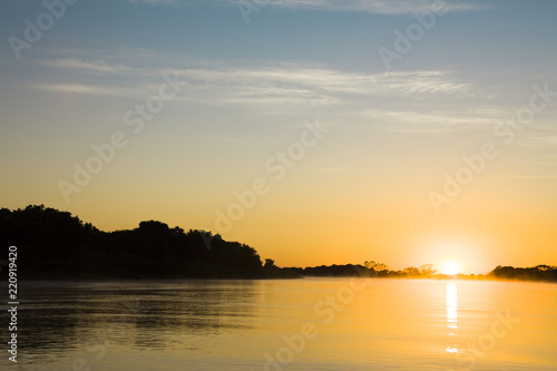 Sunrise over River in the Brasil Pantanal