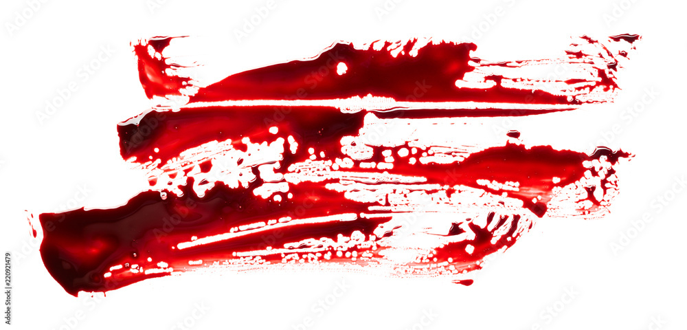 Bloodstain isolated on white background Bloodstain isolated on white background