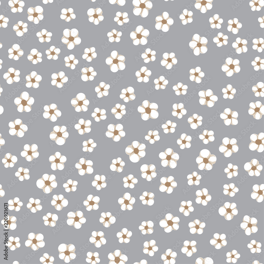seamless pattern with small white simple flowers seamless pattern with small white simple flowers