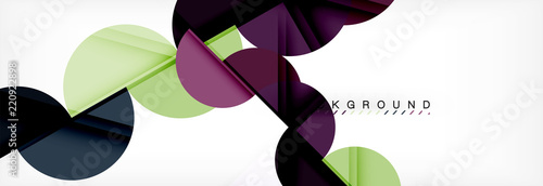 Circle abstract background, geometric illustration