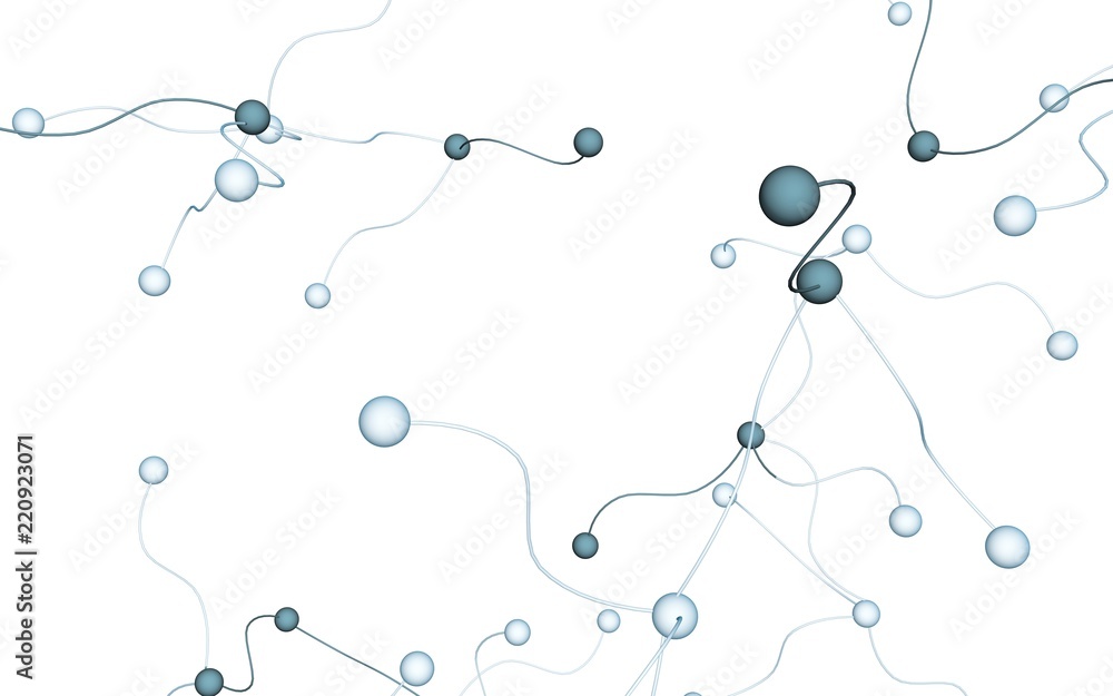 Neural network. Social network. Futuristic dna, deoxyribonucleic acid. Abstract molecule, cell illustration, mycelium. Light background. 3D illustration Neural network. Social network. Futuristic dna, deoxyribonucleic acid. Abstract molecule, cell illustration, mycelium. Light background. 3D illustration