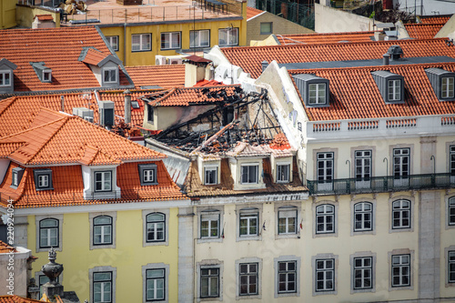 Burnt top-floor apartment