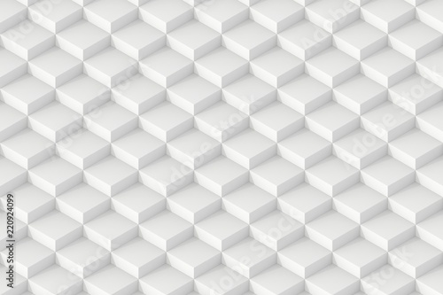 White Square Abstract Background. 3D Render Background