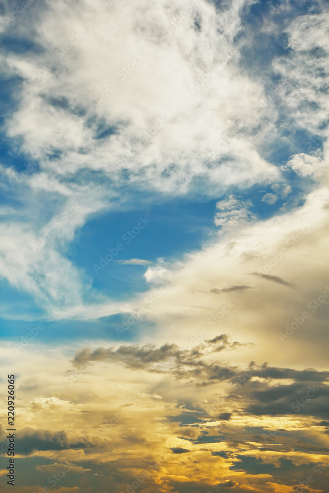 Beautiful cloudscape, natural outdoor background