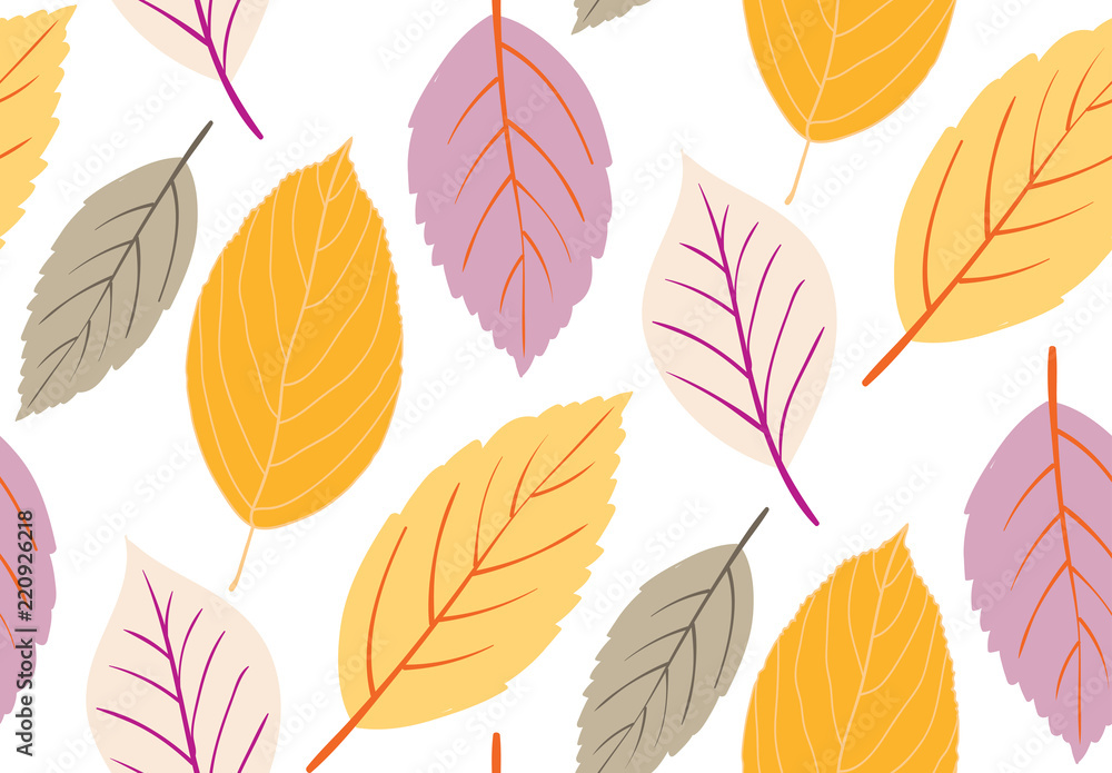 Autumn leaves pattern background