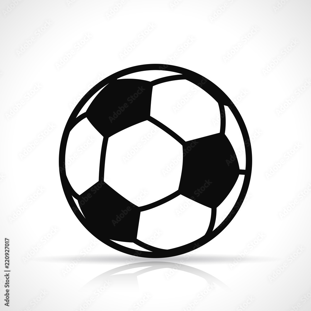 Vector soccer ball black icon Vector soccer ball black icon