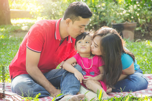 Family love kiss