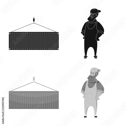 Vector design of goods and cargo logo. Collection of goods and warehouse vector icon for stock.