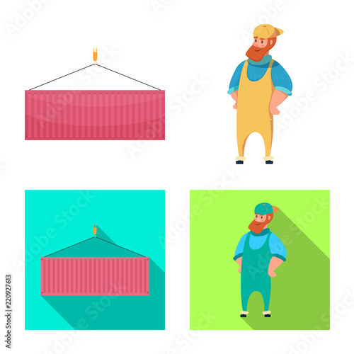 Isolated object of goods and cargo symbol. Collection of goods and warehouse stock vector illustration.