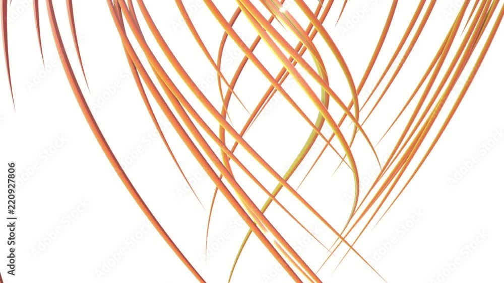 red-yellow sharp bands slowly move along a spiral. abstract background. 3D rendering red-yellow sharp bands slowly move along a spiral. abstract background. 3D rendering