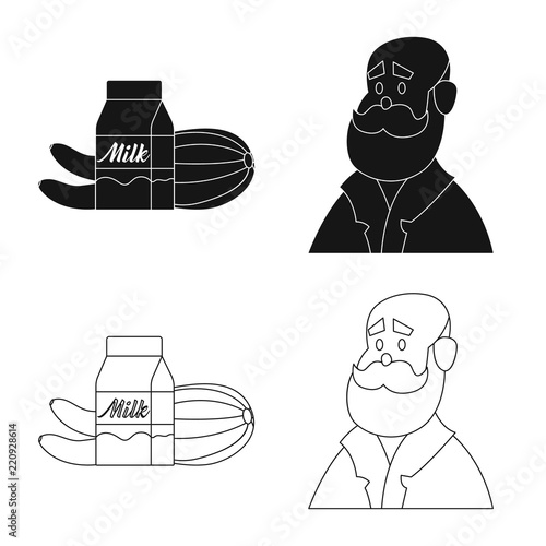 Vector illustration of genetic and plant sign. Collection of genetic and biotechnology stock vector illustration.