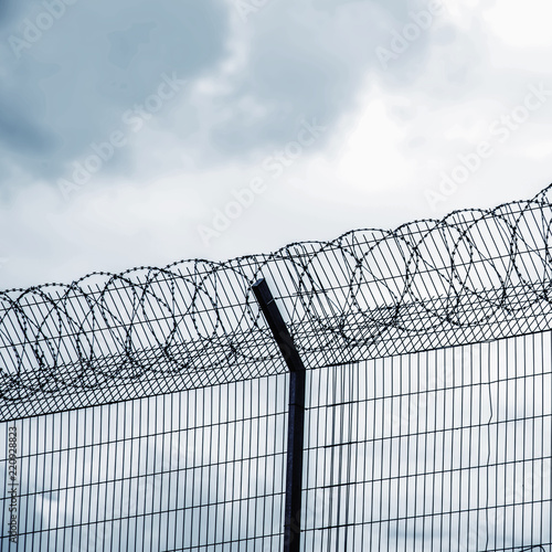 An ancient barbed wire as a symbol of imprisonment, imprisonment and repression.