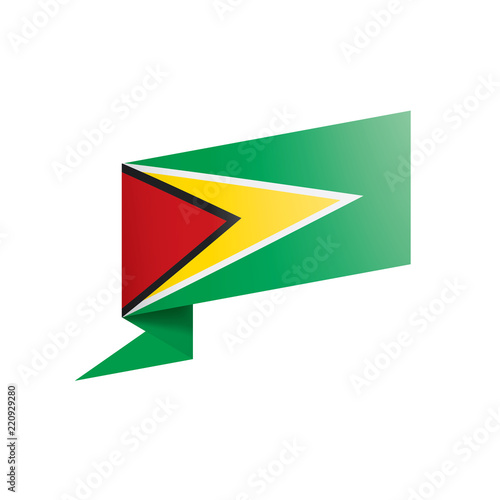 Guyana flag  vector illustration on a white background