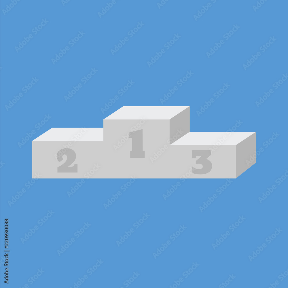 Empty winner podium. Winner pedestal, vector podium Empty winner podium. Winner pedestal, vector podium