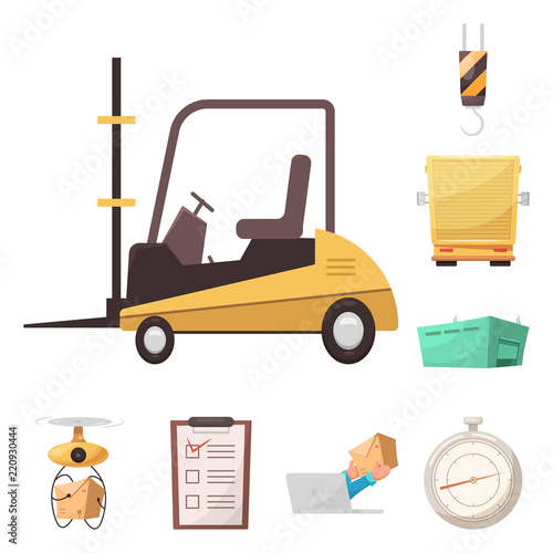 Vector illustration of goods and cargo icon. Collection of goods and warehouse stock symbol for web.