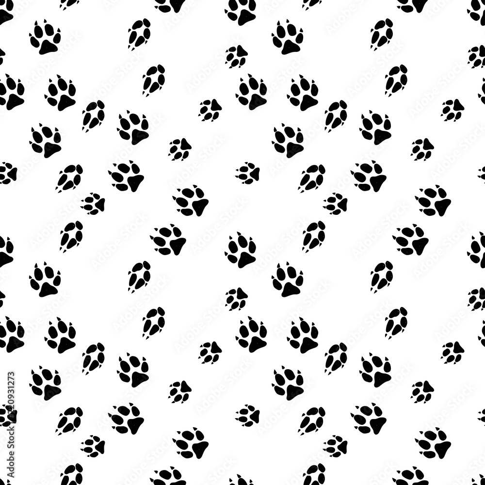 Seamless background of animals tracks Seamless background of animals tracks