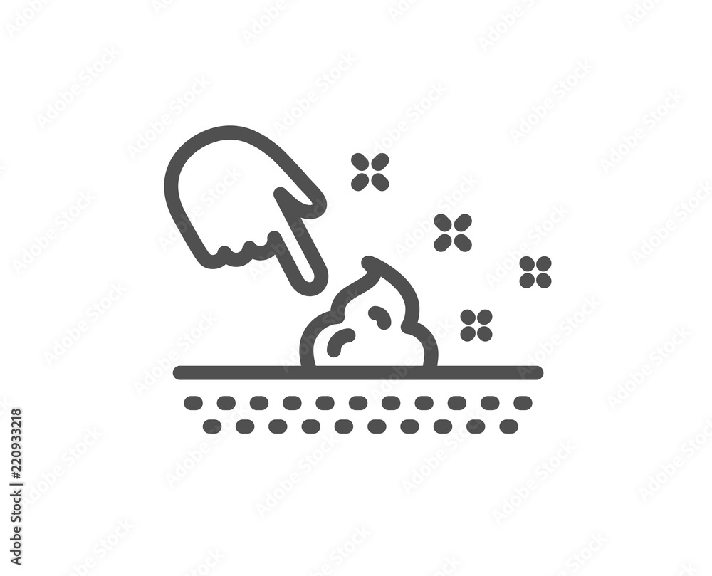 Skin moisture line icon. Body or Face care sign. Moisturizing cream symbol. Quality design element. Classic style skin moisture cream. Editable stroke. Vector