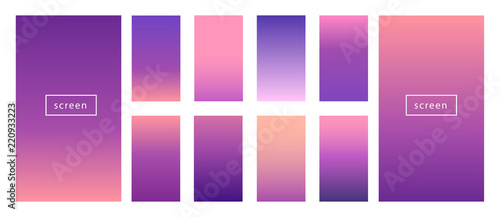 Soft color background. Modern screen vector design for mobile app. Blueberry, violet, purple, rose, pink, blue soft color gradients.