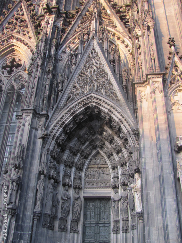Fragment of the facade of the Catholic Cathedral
