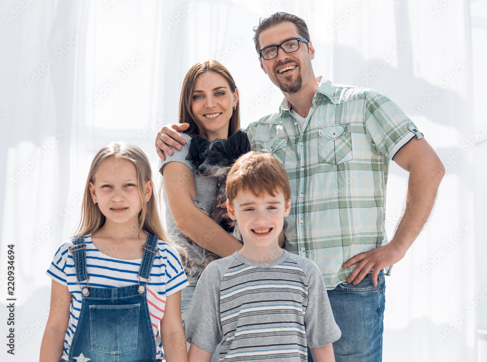 portrait of a happy modern family portrait of a happy modern family