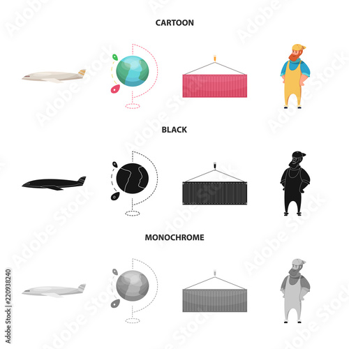 Vector design of goods and cargo logo. Collection of goods and warehouse vector icon for stock.