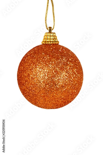 Christmas bauble on white