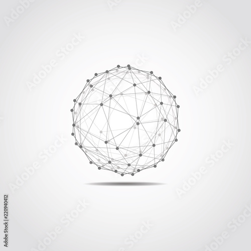 Global network connection. World map point and line composition concept of global business. Vector Illustration