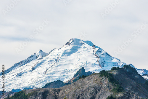 scenic view of top of mt Baker,covered with snow ,Washington,USA.