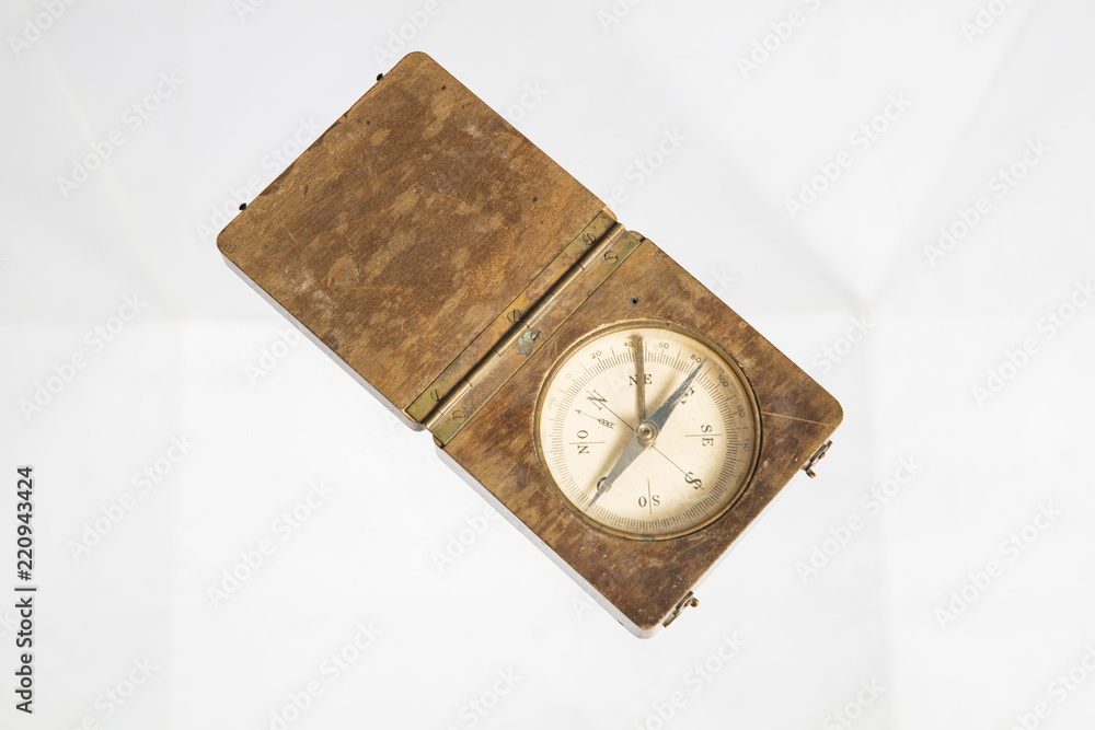 Old compass on white background Old compass on white background